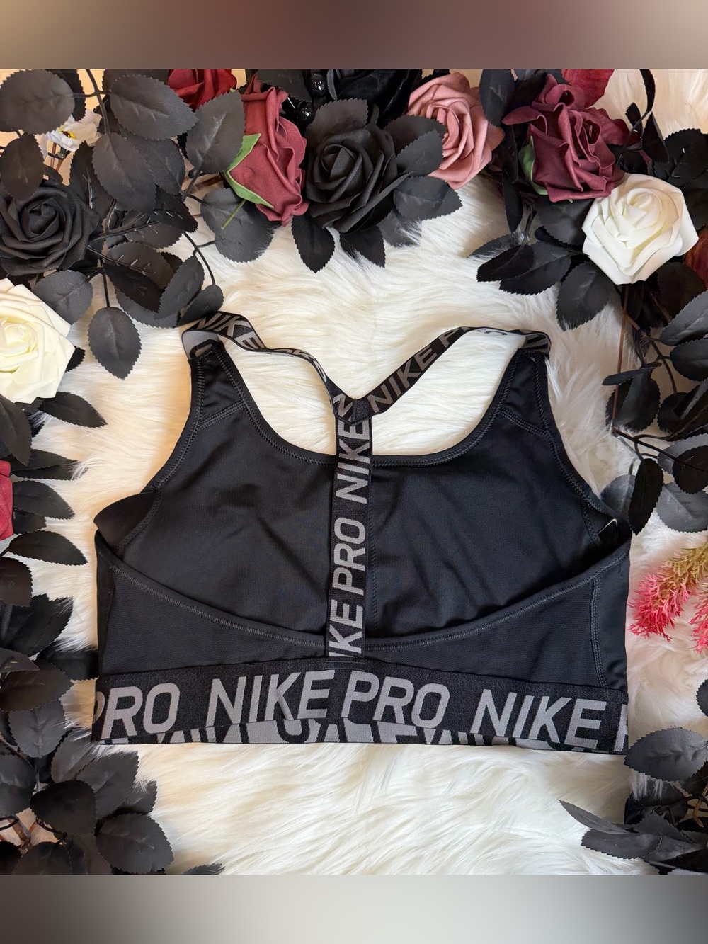 Nike Pro Dri-FIT Black Racerback Sports Bra Size Large - Picture 4 of 5